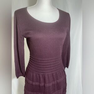 Sundance Sweater Dress Maroon Sculptured Silk
Cotton Long Sleeves Womens Medium